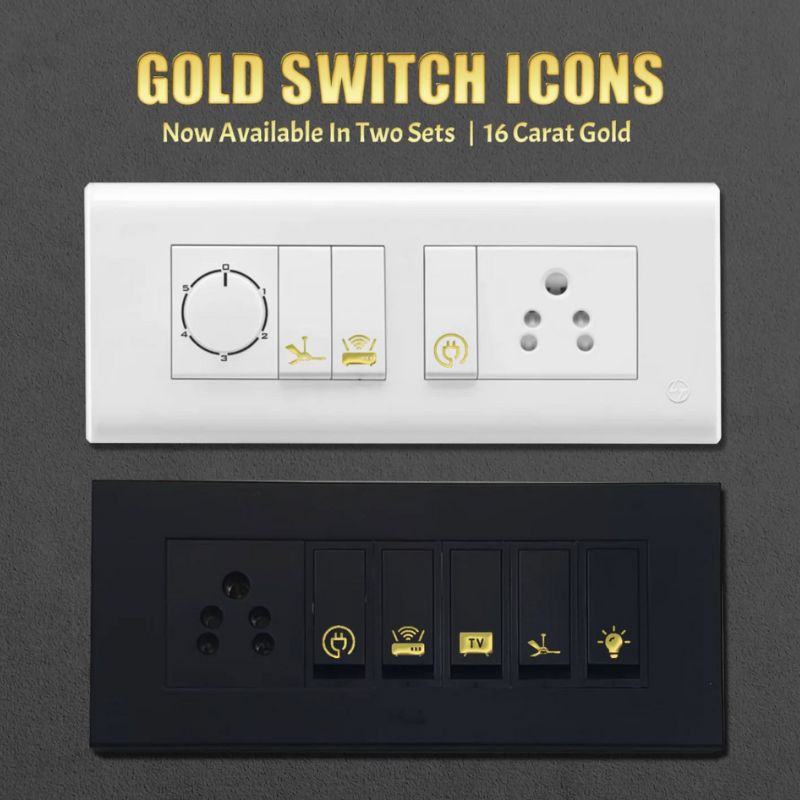 Gold Switch Stickers