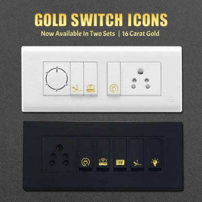 Gold Switch Stickers