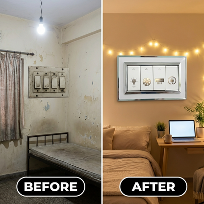 Premium Silver Switch Stickers for Home (Useful 56 Designs)