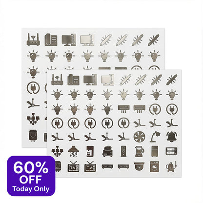 Premium Silver Switch Stickers for Home (Useful 56 Designs)